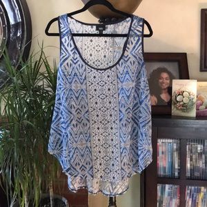 Mossimo blue pattern Tank